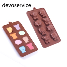 León E hipopótamo en forma de oso, jalea de silicona, molde de Chocolate, jabón, pastel, decoración manualidades, utensilios de cocina para hornear, 1 Uds. 2024 - compra barato