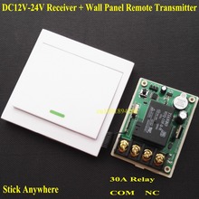 DC 12V 13V 14V 15V 16V 18V 24V Relay Receiver 30A RF Remote Control Switch + Wall Panel Remote Transmitter ASK Learning Code 315 2024 - buy cheap