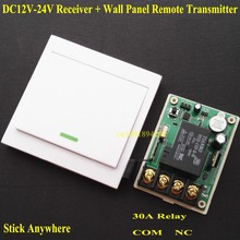 DC 12V 13V 14V 15V 16V 18V 24V relé receptor 30A RF interruptor de Control Remoto + Panel de pared transmisor remoto ASK código de aprendizaje 315