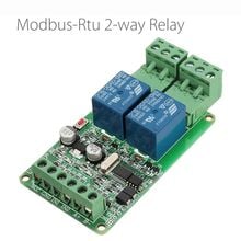 Módulo de relé 2 vias modbus rtu, saída, 2 canais de entrada, interface de comunicação ttl/rs485, indicador de relé 2 2024 - compre barato