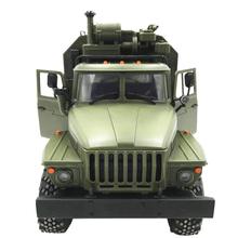 Новый военный грузовик с дистанционным управлением 1:16, привод на 6 колёс, 2,4 ГГц, Радиоуправляемый внедорожник 4WD, радиоуправляемая светодиодная машина, автомобиль, рождественский подарок для мальчика 2024 - купить недорого