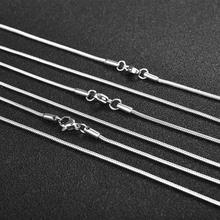 Silver Snake Chains Necklace for Women Stainless Steel Choker with Lobster Clasps DIY Fashion Jewelry Making Craft 40/45/50 cm 2024 - buy cheap