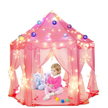 Foldable Girl Princess Pink Castle Tents Playhouse Ball House Indoor Outdoor Portable Play Tent Children Playing Sleeping Tent 2024 - buy cheap