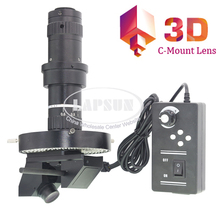 3d estéreo & 2d (2 modelos) 20-200x zoom c-montagem lente 4 zonas led anel de luz para câmera de vídeo microscópio digital industrial 2024 - compre barato