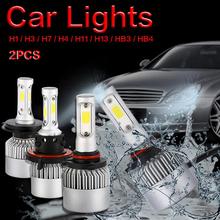 2X 3000K H4 LED H7 H11 H8 HB4 H1 H3 H13 9005 9006 Auto S2 Car Headlight Bulbs 72W 8000LM 6500K Led Car Styling 2024 - buy cheap