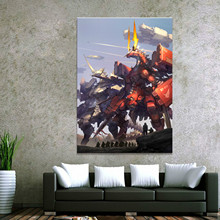 Gundam домашний декор Модульная картина из холста 1 штука Gundam настенная художественная анимация плакат стена для домашнего холста оптовая продажа 2024 - купить недорого