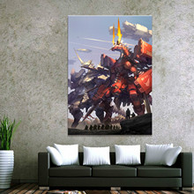 Imagem de pintura em tela modular de gundam, 1 peça, decoração de parede, cartaz de animação de arte, de parede para casa, atacado 2024 - compre barato