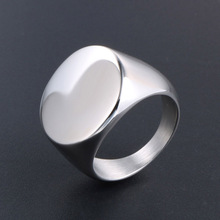 Smooth 316L stainless steel men's ring High Polished Never Fade Simple Round Wedding Jewelry Gift luxury brand women's ring 2024 - buy cheap