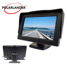 Display lcd para câmera de ré e monitoramento para carro, 2 canais, 4.3 2024 - compre barato