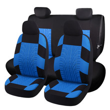 Car Seat Covers Set Universal Fit Most Cars Covers with Tire Track Detail Styling Blue Car Seat Protector 2024 - buy cheap