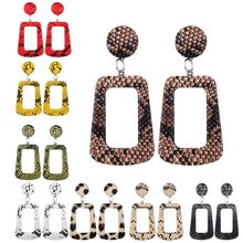 GEREIT New Oversize Geometric Drop Earrings for Women Punk Vintage Big Statement Earrings Snake Skin Party Jewelry Oorbellen 2024 - buy cheap