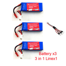 (In Stock) XK X520 RC Airplane Battery +  Charger Line   Spare Parts Accessories Lipo Battery 2024 - buy cheap