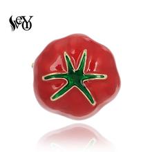 VEYO-broche con forma de tomate, Pin, broches de esmalte, insignia de mochila para ropa, regalo 2024 - compra barato