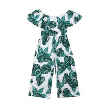 Crianças Baby Girl Romper Deixa Impressão Macacão Sunsuit Verão Fora Do Ombro Moda Crianças Roupas Menina Roupas Macacão 2024 - compre barato