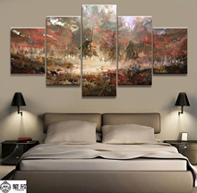 Home Decor Canvas 5 Panels Anime Fantasy Knight Game Cartoon Piece Poster Picture Wall Decoration Painting Wholesale 2024 - buy cheap