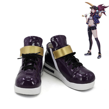 Sapatos de cosplay league k/da akali versão 3, calçados femininos violeta 2024 - compre barato