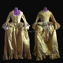 Tailored!Royal Gold Vintage Costumes Duchess Princess Civil war 18th Rococo Marie Antoinette DRESS Victorian dresses HL-374 2024 - buy cheap