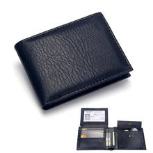 Luxury Men's Wallet Leather Solid Slim Wallets Men Pu Leather Bifold Short Credit Card Holders Coin Purses Business Purse Male 2024 - buy cheap