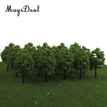 MagiDeal 20Pcs/Lot 1/100 Scale Plastic Model Trees Train Railroad Railway Street Scene Scenery for Park Doll house Garden Decor 2024 - buy cheap