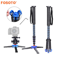 fosoto C-222 Carbon fiber Camera flexible Mini Tripod Stand Portable monopod Ball head Mount For Dslr Professional Camera Phone 2024 - buy cheap