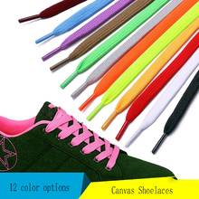 1Pair flat  Shoelaces Polyester Solid Classic canvas Boot Shoelace Casual Sports Boots shoes Lace 2024 - buy cheap