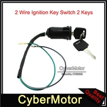 Interruptor de llave de encendido de 2 cables para Mini Dirt Pocket Bike, ATV, Quad, Go Kart, Minimoto, 2 tiempos, 47cc, 49cc 2024 - compra barato