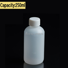 250ml 5pcs/pack Clear Plastic Cylinder Shaped Chemical Storage Reagent Bottle with scale Plastic sample vials with screw lid 2024 - buy cheap