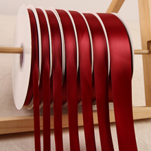 100yard Wine Red Color Fabric Ribbons Silk Satin Ribbon Handmade DIY Material For Arts Crafts Sewing Gift Wrap Wedding Decor 2024 - buy cheap