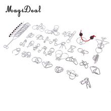 MagiDeal 30Pcs/Lot Metal Crafts Chinese Ring Puzzle IQ EQ Brain Teaser Kids Children Educational Toy Novelty Gift 2024 - buy cheap