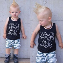 Baby Boy Kids Clothes T-shirt Tops+Waves Shorts Outfits 2PCS Toddler Clothing 2024 - buy cheap