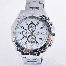 Luxury Silver Watch Quartz Watches Wristwatches Alloy Belt Sport Business Date Display Metal Watch Men Wrist Watch Business 2024 - buy cheap