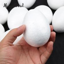 MagiDeal-huevos de espuma de poliestireno para decoración de Navidad, palo de crayón Gouache, color blanco, 8cm, 10 Uds. 2024 - compra barato
