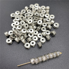 30pcs 6x6mm Alloy Beads Cap Ancient Silver Charms Spaced Beads Shape Pendant Charms For Jewelry Making DIY Accessories PJ060 2024 - buy cheap