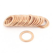 Junta de anillo plano de arandela de cobre sólido, herramienta de sellado espaciador, 10mm x 14mm x 1mm, 20 unids/paquete, envío directo 2024 - compra barato