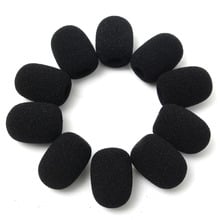 10PCS Black Mic Cover Mini Microphone Cover Headset Replacement Microphone Headset Grill Windscreedn Sponge Foam 2024 - buy cheap