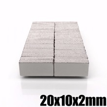 100Pcs 20x10x2mm Super Powerful Small Neodymium Magnet Block Permanent N35 NdFeB Strong Cuboid Magnetic Magnets 20*10*2mm 2024 - buy cheap