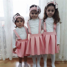 PUDCOCO Toddler Kids Girs Lace Tops Sequin Strap Skirt Headband 3Pcs Outfits Set Clothes 2024 - buy cheap