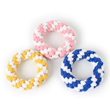 Pet Supply Dog Toys Donuts Dogs Chew Teeth Clean Outdoor Traning Fun Playing Rope Toy for Large Small Dog Cat 2024 - buy cheap