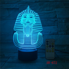 Novelty Color Changing Egypt sphinx Pharaoh Nightlight Egypt Cleopatra Atmosphere light Ra 3D Mood Touch Lamp Home Decor AW-672 2024 - buy cheap