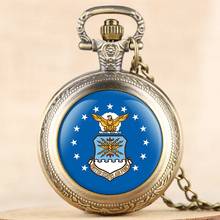 Военные Awesome США ВВС Орел звезды кварцевые карманные часы для мужчин и женщин кулон для солдата ожерелье часы 2024 - купить недорого