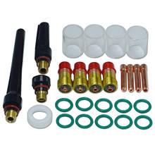HLZS-TIG Stubby Gas Lens #10 Pyrex Cup Kit DB SR WP 17 18 26 TIG Welding Torch 26pcs 2024 - buy cheap