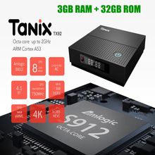 Tanix TX92 Smart ТВ Box Android 7,1 3 ГБ DDR3 + 32 ГБ Встроенная память Amlogic S912 Восьмиядерный CPU Bluetooth4.1 1000 м LAN Media Player Декодер каналов кабельного телевидения 2024 - купить недорого