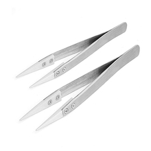 HLZS-2 Pack Precision Ceramic tweezers Non-Conductive Anti-Static Highly Heat Resistant Tweezers 2024 - buy cheap