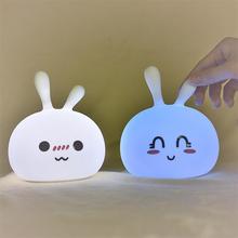 New Arrival Rechargeable USB Lovely Rabbit Silicone LED Lamp Night Light Creative Animal Model Energy Saving Room Decoration 2024 - buy cheap