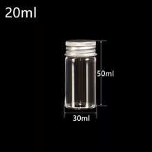 100pcs/lot 30*50mm 20ml Glass Bottle Screw Aluminum Cap Empty Jars Glass Wish Bottles Liquid Food Perfume Oil Bottle Jars Decor 2024 - buy cheap