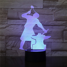 3D ночник, 7 видов цветов, сменная сенсорная кнопка, светодиодная настольная лампа, домашний декор, Shifu Master Gifts, светильник для сна, 2495 2024 - купить недорого