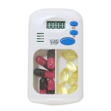 2 Grid Pill Box Alarm DIY Digital Portable Pill Organizer Timing Reminder Portable Pill Reminder Storage Box 2024 - buy cheap