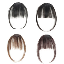 High Temperature Fiber Thin Air Fringe Bangs False Fake Hair Extension Clip on Front Hairpiece Fake Hair Fringes For Women 2024 - buy cheap