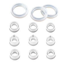 Moldes de fundição de joias, 12 peças, molde de anel de silicone, resina, forma para pulseira, anéis de joias, pingentes e criação de c 2024 - compre barato