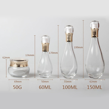 2 унции Стеклянная емкость для парфюма с алюминиевыми крышками, Боулинг pin дизайн бутылки лосьона 60 мл стекло 2024 - купить недорого